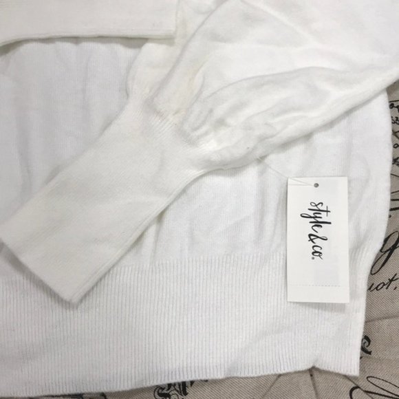 Style & Co Pull-Sleeve Blouson Sweater - Picture 4 of 6